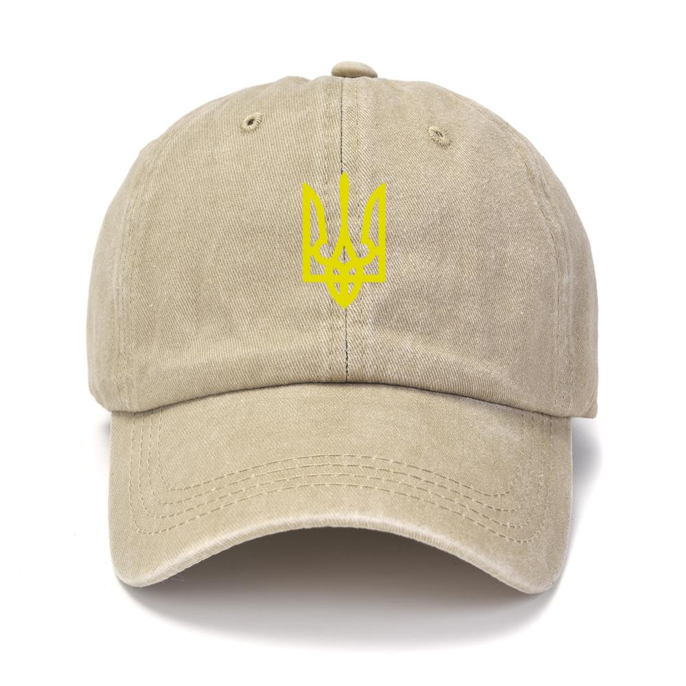 New Ukraine Washed Cotton Print Retro Unisex  Emblem Popular Baseball Cap Outdoor Sports Adjustable Sunshade Hat