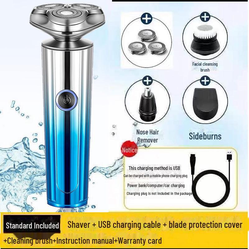 Rechargeable Multifunctional Waterproof Electric Beard Shaver