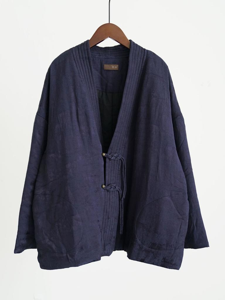 Johnature Women Vintage Winter V-Neck Long Sleeve Button Coats Chinese Style Jacquard Coats