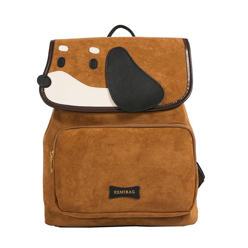 Schoolbag Japanese college style puppy backpack female student cartoon schoolbag original niche unpopular non-collision travel backpack