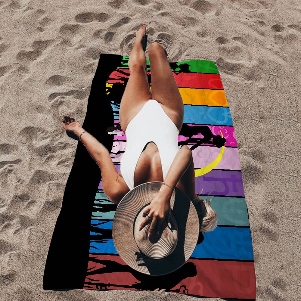 M-Moons Anime S-Sailors Microfiber Blanket Quick Drying Beach Towels Oversized Printing Super Absorbent Pool Towel Blanket