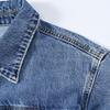 ZIMOXUAN Nuovo arrivo primavera e autunno da donna, giacca di jeans blu vintage a vita alta, elegante giacca corta da cowboy