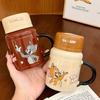 Cat And Mouse Ip Ceramic Straight Cup Creative Design Couple Home Mug Cute Coffee Cup Souvenir