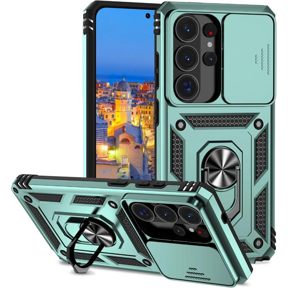 

Military Ring Kickstand Case For Samsung Galaxy S26 S25 S24 S23 S22 Plus Ultra Shockproof Slide Camera Lens Protect Cover Galaxy S26
