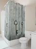 Vintage Keys Shower Curtain | Industrial and Rustic Bathroom Decor