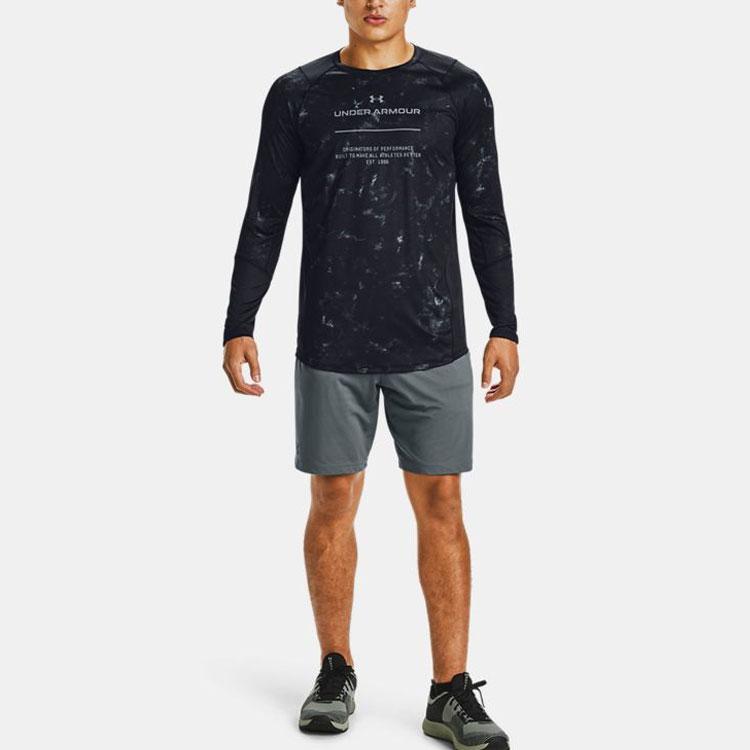 Under Armour Casual Training Slim Fit Long Sleeve T-Shirt Men Tops Black 1356802-001