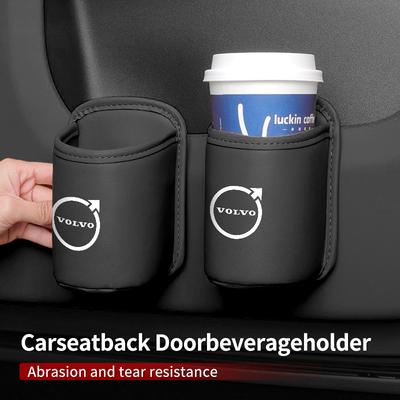 Kožený Organizér na Držák Nápojů do Dveří Auta Úložný Box Stojan na Nápoje Držák Nápojů do Auta Příslušenství do Interiéru Auta Pro XC40 XC60 XC70 X