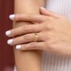 Punk Hip-hop Stainless Steel Geometry Hollowed-out Vacuum Electroplated Couple Rings for Women Men Simple Personality Jewelry