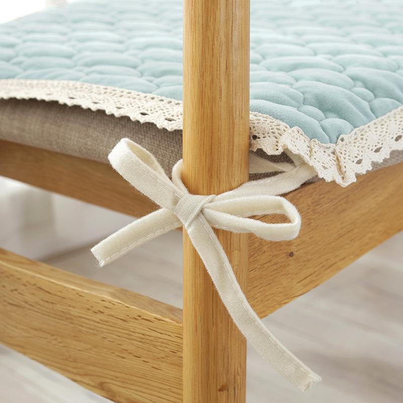 Soft Flannel Non Slip 40x40cm Square Chair Cushion Cozy Tatami Pad for Office Home Living Room Use
