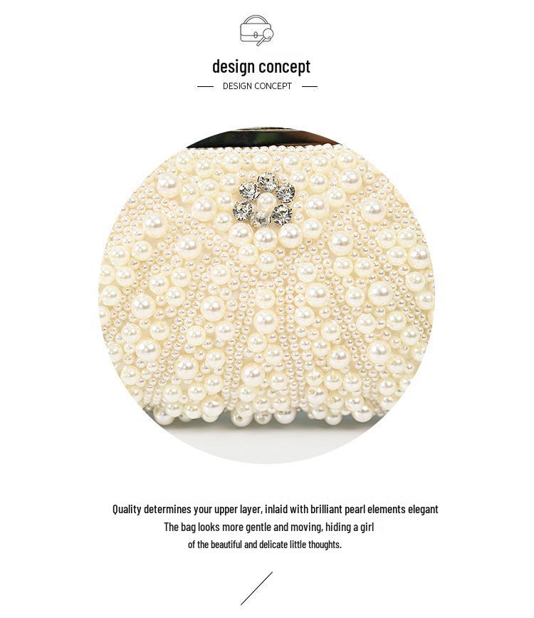 Vintage Chic Pearl Evening Handbag for Women - Ideal for Parties, Banquets, and Formal Events