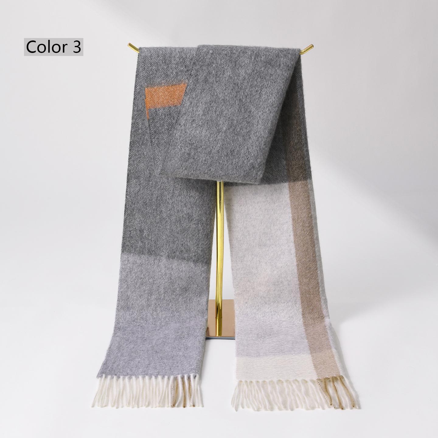 

Winter 100% cashmere Scarf Women Luxury Warm Shawls Wraps Checkered Pashmina Foulard Femme Ladies Plaid Scarves 180x30cm