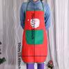 WTEMPO Christmas Apron Santa Claus Design Pocket Durable Sleeveless Home Kitchen Halter Apron Coffee Shop Store Bar Attendant Apron Christmas Supplies