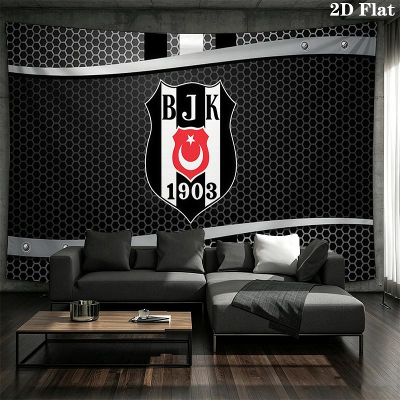 Besiktas Jimnastik Kulubu Wall tapestry, aesthetic printed fabric blanket, suitable for bedroom, living room, and home decor.