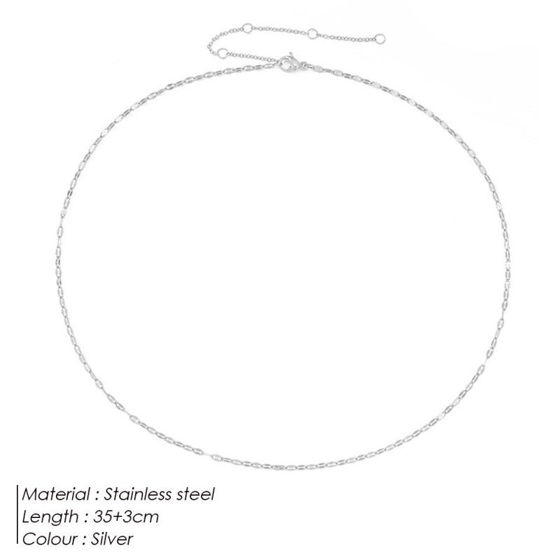 St. Delan Stainless Steel Gold-Plated Titanium Choker Necklace for Women - Simple Niche Design