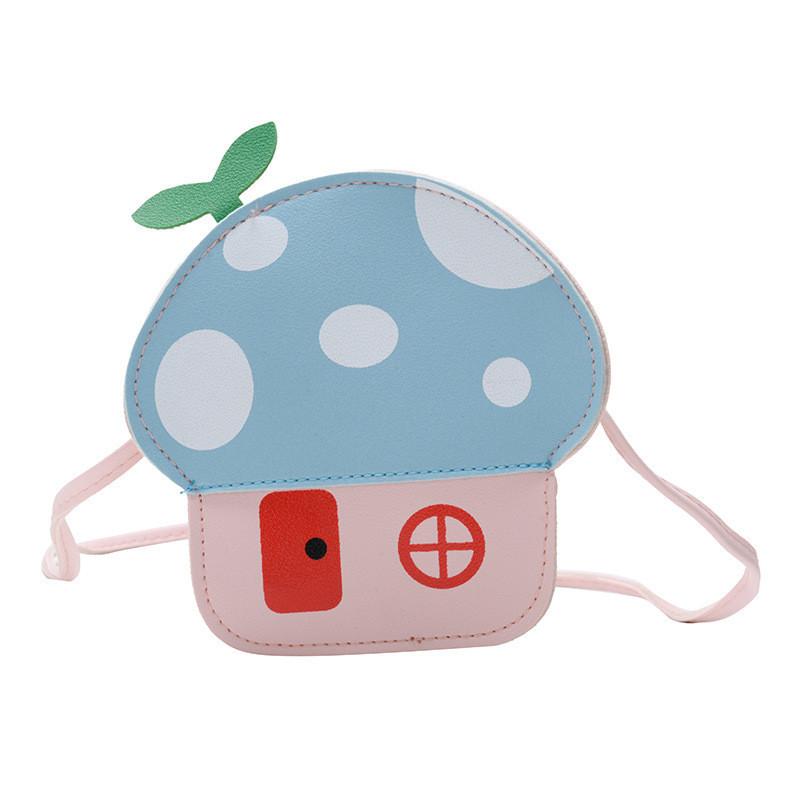 

Stylish New Children s Bag Adorable Mushroom Princess Shoulder Bag For Girls синій