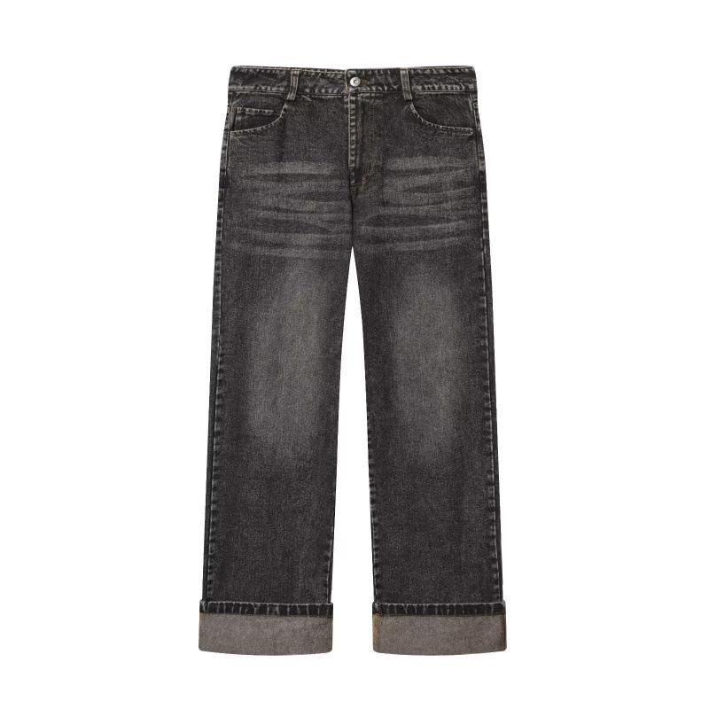 2026 European & American Style Patchwork Denim Jacket and Trousers XS