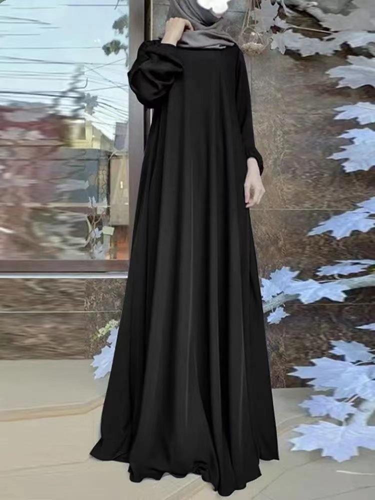 2024 Middle Eastern Muslim Casual Loose Long Robe Dress