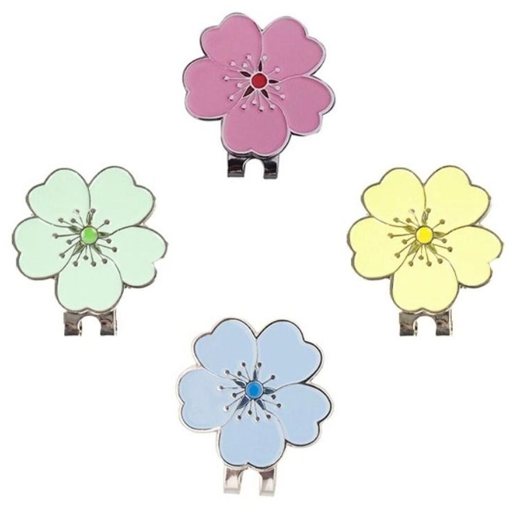 Flower Shaped Golf Cap Clip Magnetic Golf Hat Marker Outdoor Sports Golf Ball Mark  Jewelry Gift