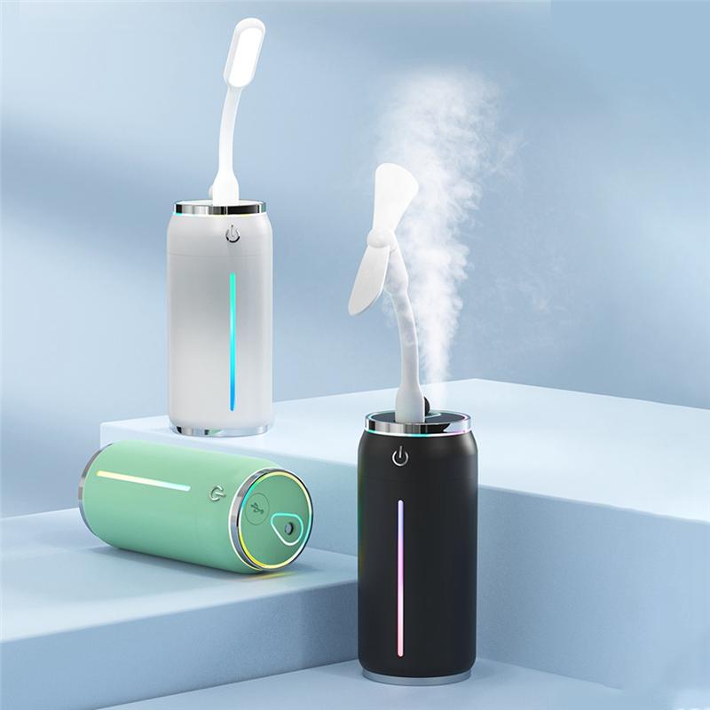 1 PCS Humidifier Creative Humidification Small Fan Moisturizing Instrument Oil Aromatherapy Machine 220ML B