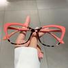 1.67 1.74 -8 to +8 New Fashion Cat Eye Anti Blue Light Glasses For Women High Quality Luxyry Designer Ultralight Double Color Frame Reading Glasses