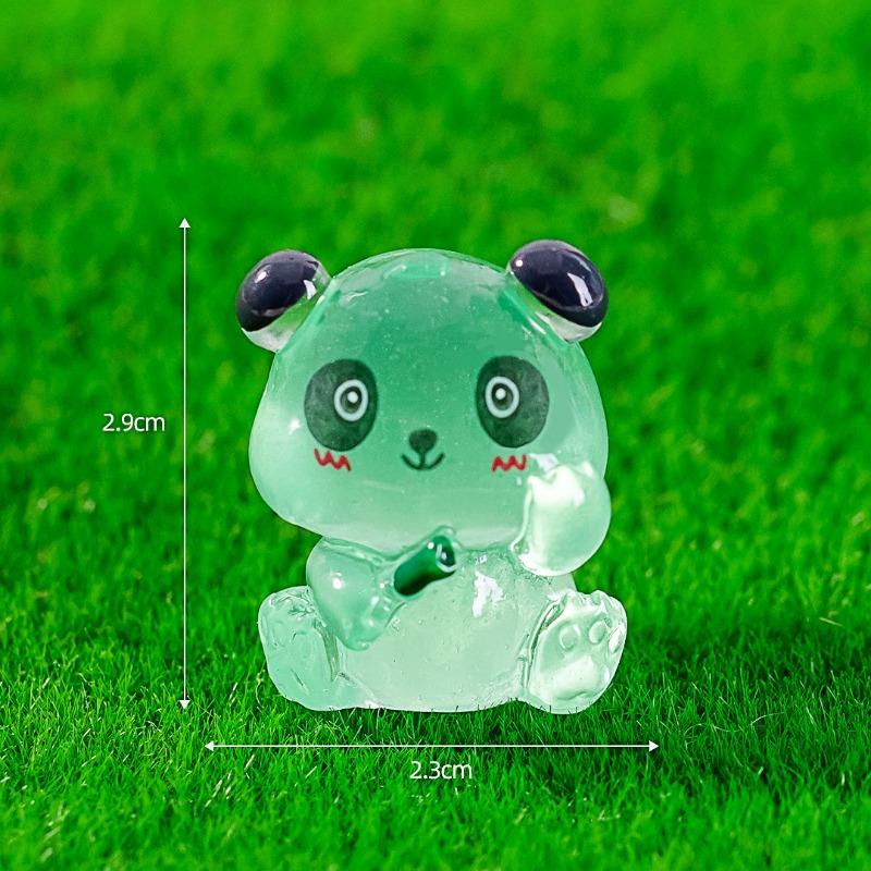 Micro-landscape Glow-in-the-dark Red Panda Cute Animal Figurines Garden Decoration Accessories Car Desktop Resin Small Ornaments