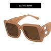 New Fashion Oversized The Letter B Square Luxury Trend Sunglasses Women Men Retro Rectangle Sunglasses