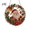 Christmas Gift for Friends Faux Diamond Art Suncatcher, 2D Flat Window Hanging Ornament, Holiday Party Decor Beaded Pattern Acrylic Decoration