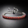Elegant 4mm Zircon Women's Adjustable Stainless Steel Bracelet
