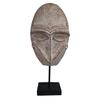 Freestanding Face Sculpture Black Stand Tabletop Decor Textured