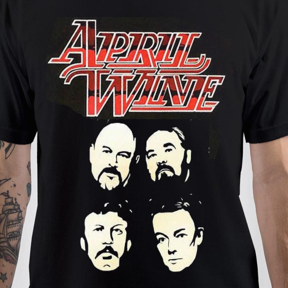 NEW April Wine band black T-shirt Unisex tee All sizes S-45Xl 2F166