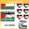 High-quality Pet Material Car Sticker 14cm Palestinian Flag Decal