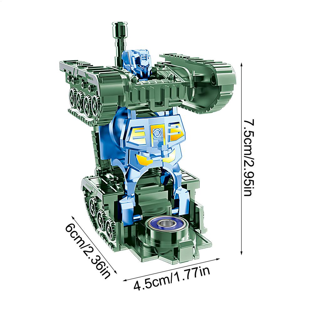 Fidget Gyro Mecha Tank Transforming Robot Puzzle Decompression Toy Deformation Action Figure Toys Kids Boys Girls Birthday Gifts