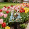 Weather Proof Rabbit Yard Art Garden Stake Ornament For Easter Parties And Event Seasonal Celebration Accessory