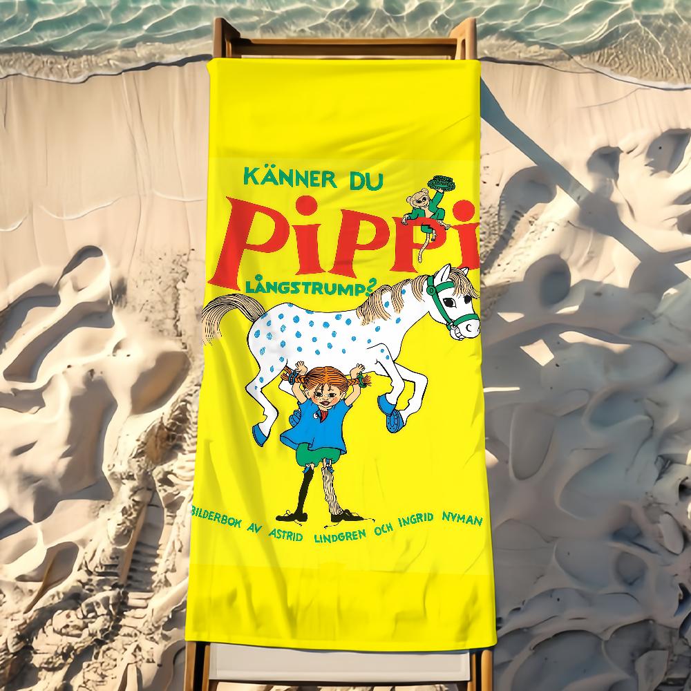 Conosci Pippi Calzelunghe Telo da Spiaggia Doccia Bagno Viaggio Leggero Delicato sulla Pelle per Piscina Campeggio Crociera Estate