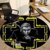 1PC Rammstein Office Round Rug, Non-slip, Soft and Durable Office Rug for Interior Decoration, Perfect for Office,yy250915007