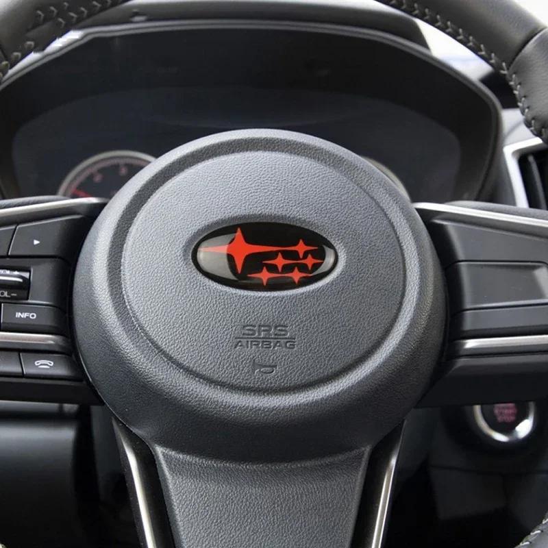 58x28mm Car Interior Steering Wheel Emblem Sticker for Subaru WRX XV BRZ FORESTER IMPREZA LEGACY OUTBACK STI TRIBECA WRC ASCENT WW111