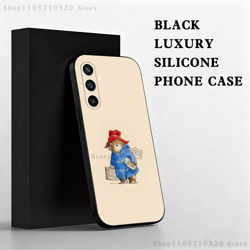 

P-Paddingtons B-Bears Cute Phone Case For Samsung S25,S24,S23,S22,S21,S20,S10,Ultra,Plus,Lite,FE,Soft Silicone Black Cover SamsungA52