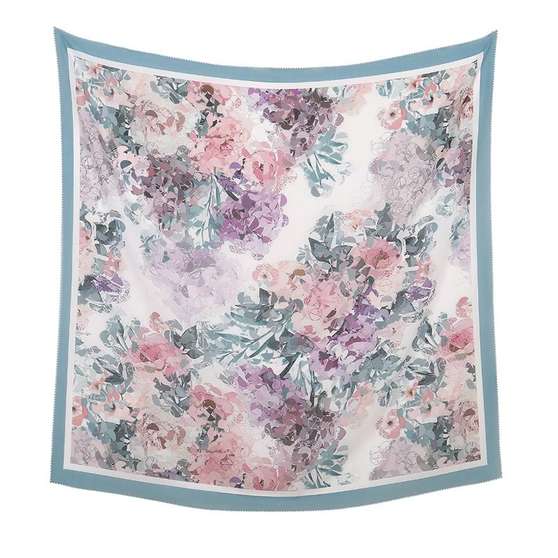 New Malaysia Printed Hijab Scarves Cotton Voile Square Scarf Hijab Tudung Bawal Muslim Women Headscarf Wraps Hijabs 110*110cm