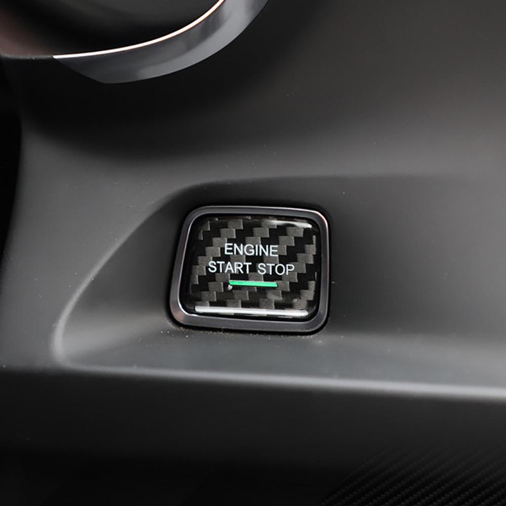 Real Carbon Fiber Start Stop Engine Button Sticker For Chevrolet Corvette C7 Stingray Z06 C7Coupe ZR1 Grand Sport