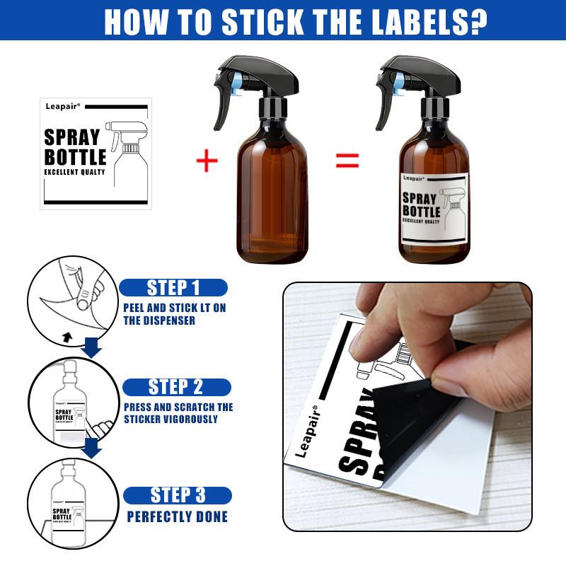 500ml Etiketli Yeniden Doldurulabilir Sprey Şişeleri Plastik Taşınabilir Tetik Sprey Şişesi Bahçe Bitki Mutfak İçin Makyaj Aracı