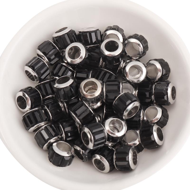 20pcs Resin Beads Diamond Shape Big Hole Round Loose Spacer Beads For DIY Jewelry Making Bracelets Necklace Earrings Accessories
