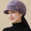 Women Winter Hat Plush Fur Lined Warm Cap For Women Casual Rabbit Fur Blend Streetwear Outdoor Fashion Knitted Hat
