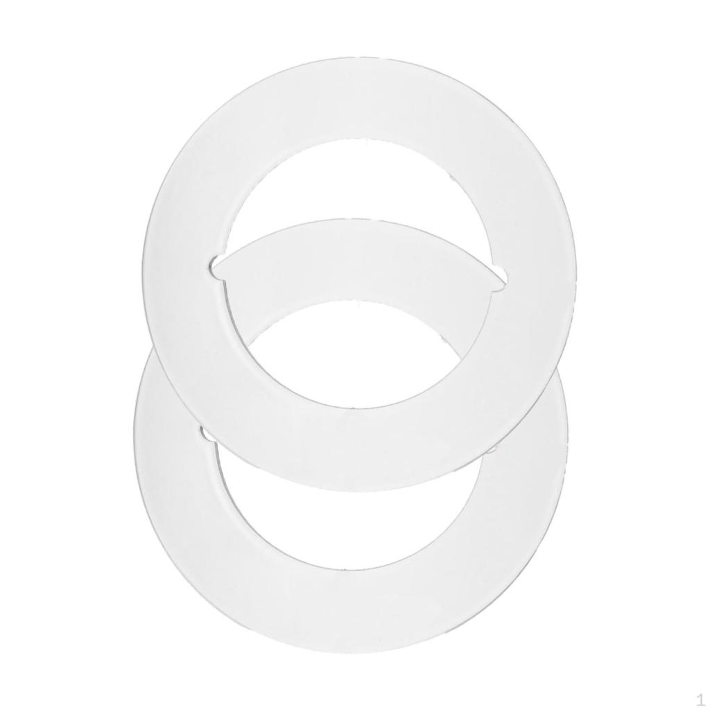 2 Stück Türgriffplatten, Schlossreparatur 3-1/2" Außendurchmesser, Loch