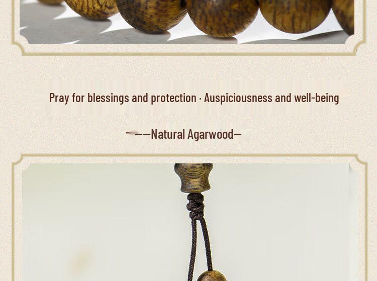 Hainan Yingge Green Qinan Agarwood Buddhist Beads Bracelet - Unisex Style, Five Fen Chen Beads, Free SF Express Shipping