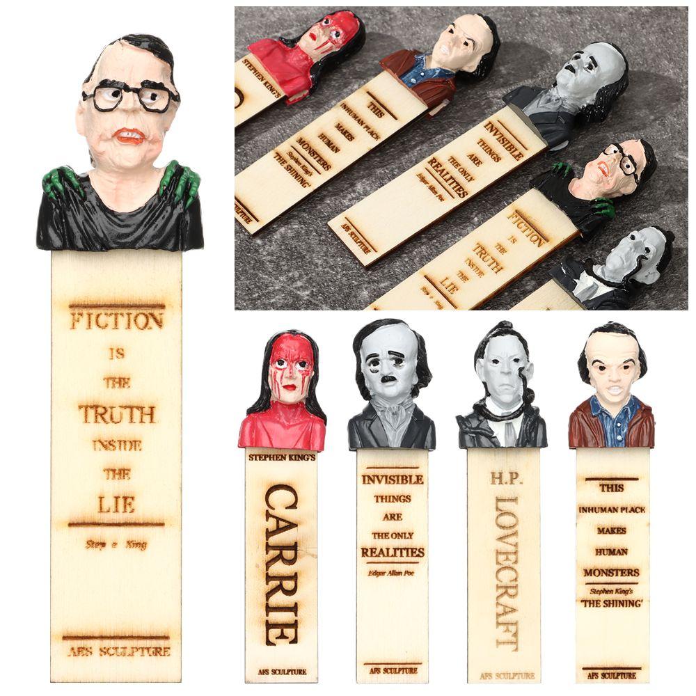 Office Supplies Resin Hand Carved Horror Bookmarks Half-Length Figure Figure Sculpture Horror Novels