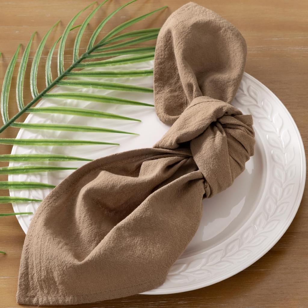 6pcs Cotton Cloth Napkins Summer Dinner Table Napkins Cloth Washable 16"×16"For Wedding Baby Bridal Shower Birthday Garden Party