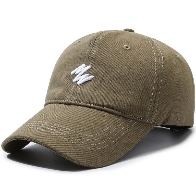Minimalist W Embroidered Baseball Cap, Soft Washed Cotton Adjustable Curved Brim Sun Hat for Men Women
