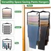 Closet Organizers and Storage,5 Pack Organization and Storage Pants-Hangers-Space-Saving,Velvet Hanger for Dorm Room for College Students