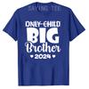 Only Child Expires 2024 Promoted To Big Brother Sister Pregnancy Announcement T-Shirt Cute Son Daughter Tee Family Clothes Gifts