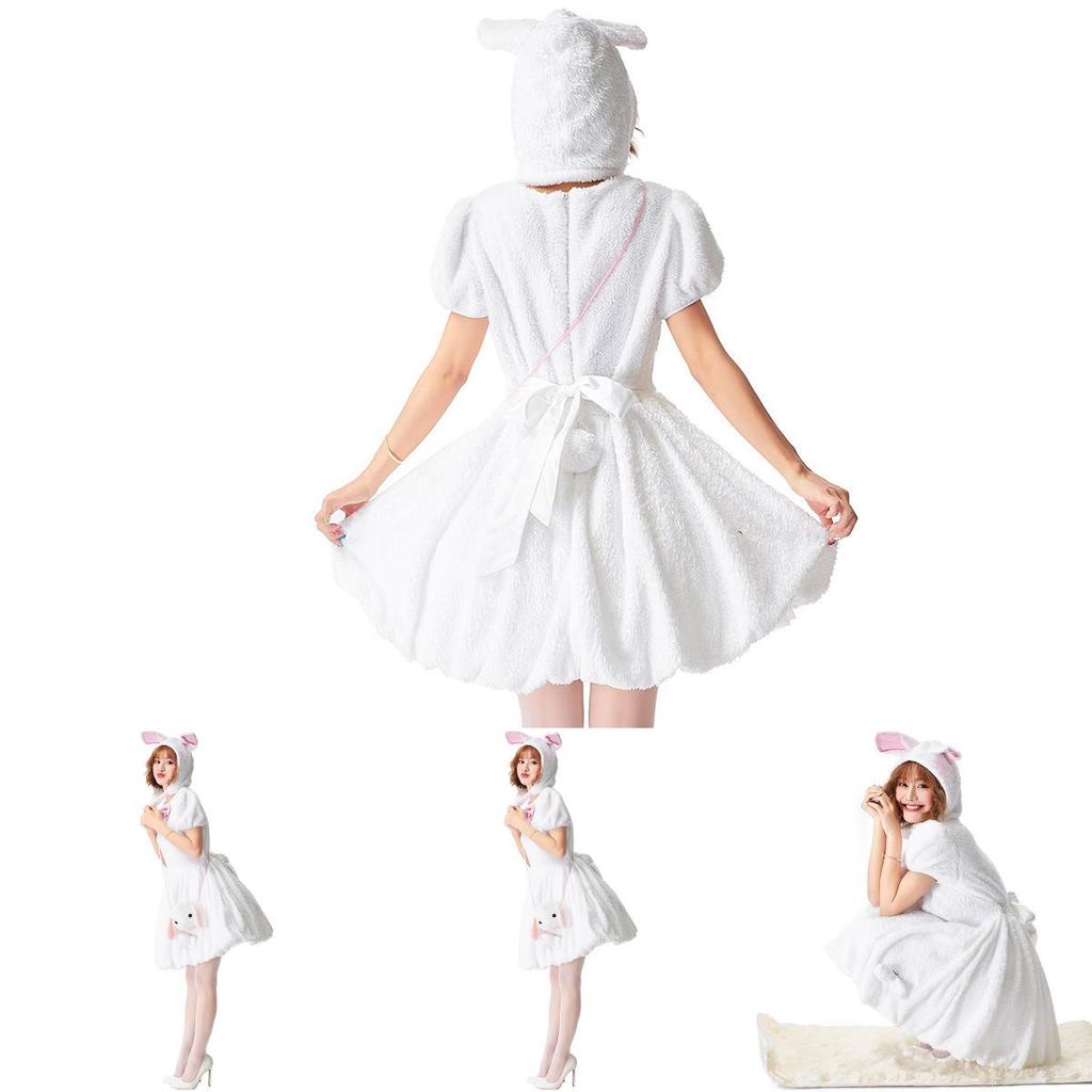 Niedliches Hasenkostüm aus Polyester für Theateraufführungen und Kinderaktivitäten – perfekt für Tierpartys!